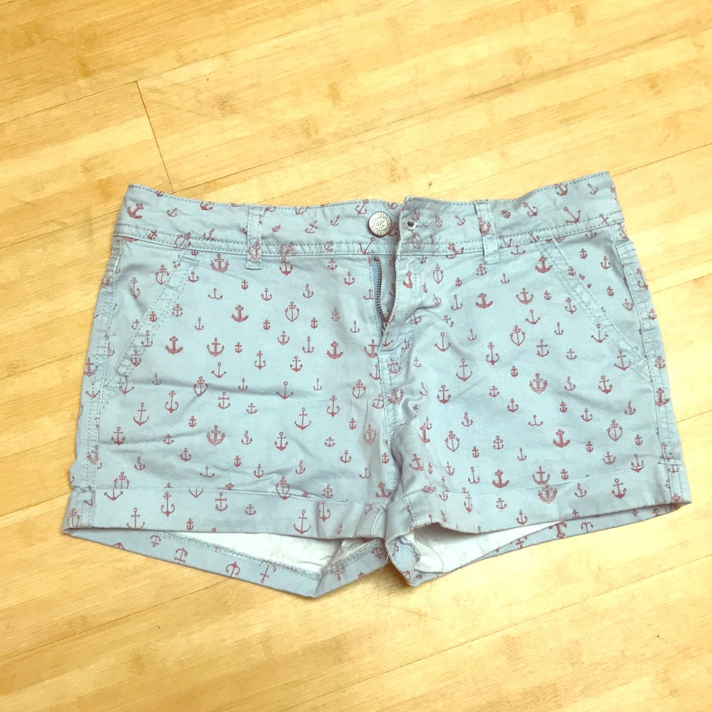Blue cotton shorts
